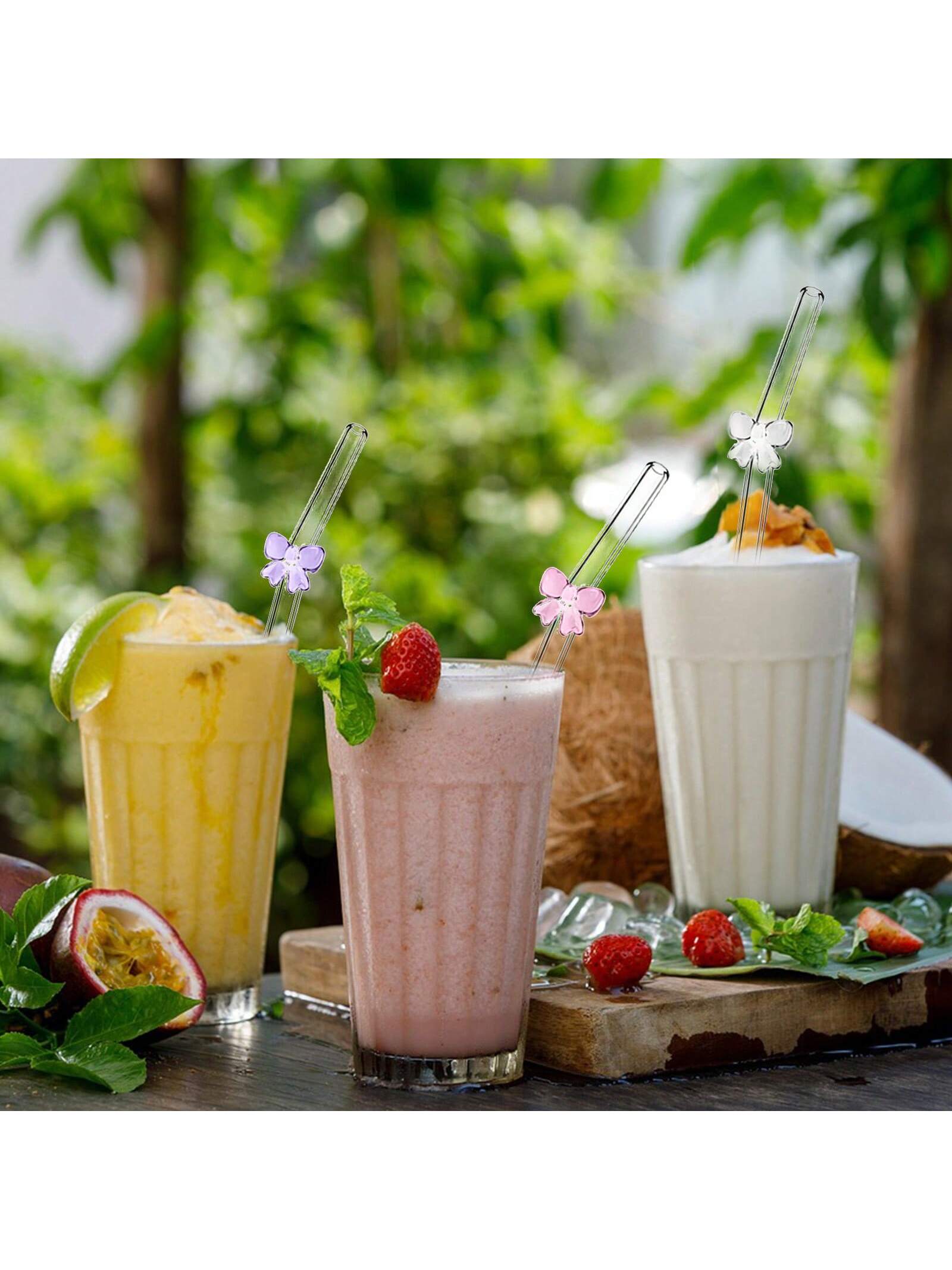 7PCS Reusable Bow Glass Straws - Espresso Shot Glass 评论和价格