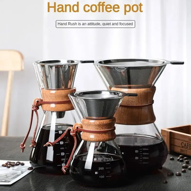 Hand Glass Coffee Kettle with  - Coffee Equipment Pour Over 评论和价格