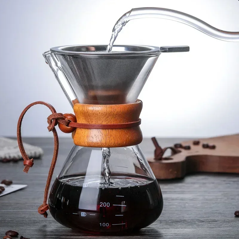 Hand Glass Coffee Kettle with  - Coffee Equipment Pour Over 评论和价格
